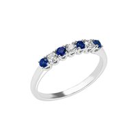 Anello Gioielleria Italiana Donna in Oro bianco Zaffiro 0.23 Ct AN-150-P-1-1-10-Z-ST-N-F-VS - AN-150-P-1-1-10-Z-ST-N-F-VS